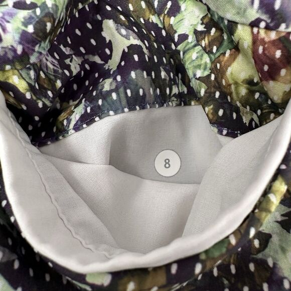 Lululemon Shorts Spring Break Away 8 Floral Sport Purple Travel Silky Cuffed 3" - Picture 5 of 12
